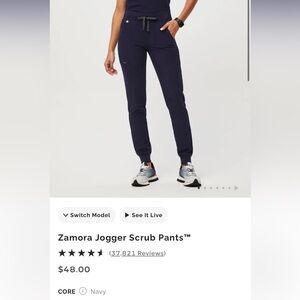 Figs navy jogger scrub set